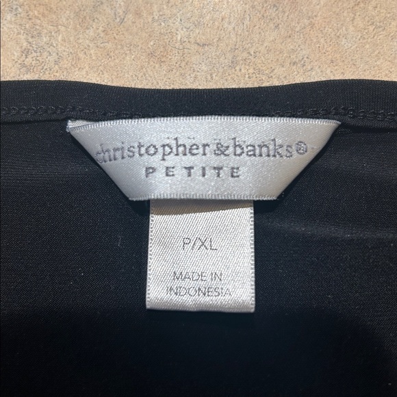 Christopher and banks petite sleek black tank top - Picture 4 of 4